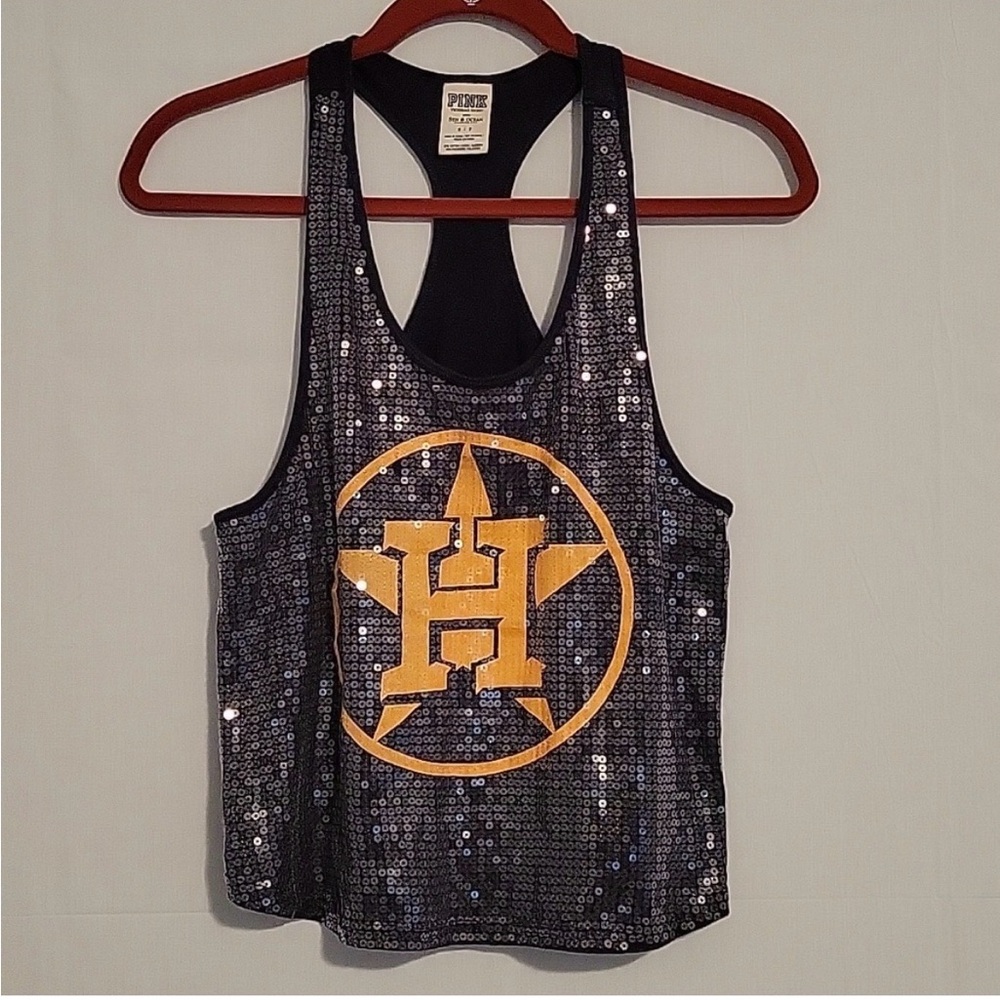 5th & Ocean Navy Sequin Tank with Houston Astros  Star Logo